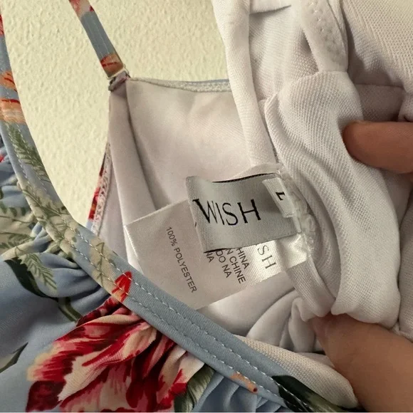 Chicwish Ruffled Floral Shirring Swim One-Piece Large NEW Soft Girl Romantic - Picture 12 of 15